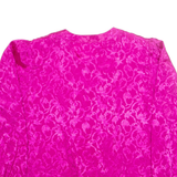 LAURA AND JAYNE Womens Blouse Shirt Pink Long Sleeve Floral M