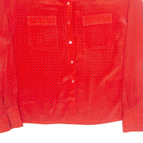 LIZ CLAIRBORNE Womens Shirt Blouse Red Long Sleeve Spotted M