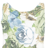 NEW STYLE Womens Printed Vest Green Sleeveless Floral S