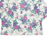 Womens Printed Blouse White Floral M