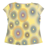 CARNABY Womens Printed Blouse Yellow Crazy Pattern M