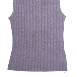 ENTRACTE Womens Vest Purple High Neck Sleeveless S