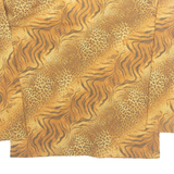 BLASTING Womens Printed Blouse Orange Collared Long Sleeve Crazy Pattern S