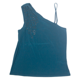 YESSICA Womens Blouse Blue One Shoulder S