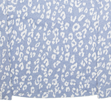 LIZ CLAIBORNE Womens Printed Blouse Blue Long Sleeve Animal Print M