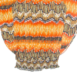 Womens Printed Blouse Orange Crazy Pattern M
