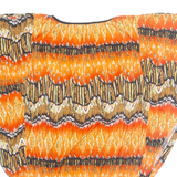 Womens Printed Blouse Orange Crazy Pattern M