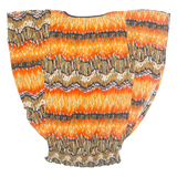 Womens Printed Blouse Orange Crazy Pattern M