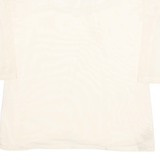 MERMAID Womens Blouse Cream 3/4 Sleeve Crazy Pattern M