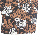 BISHOP ST Womens Printed Shirt Brown Collared Crazy Pattern L