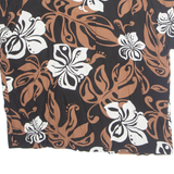 BISHOP ST Womens Printed Shirt Brown Collared Crazy Pattern L
