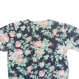 ALFRED DUNNER Womens Printed Shirt Black Collared Floral M
