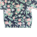 ALFRED DUNNER Womens Printed Shirt Black Collared Floral M