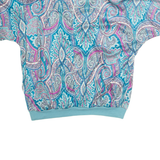 TEDDI Womens Printed Blouse Blue 90s Crazy Pattern M