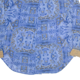 NICOLA Womens Printed Shirt Blue Collared Long Sleeve M