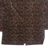 JASON MAXWELL Womens Printed Shirt Brown Collared 90s Crazy Pattern M