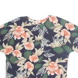 CAVIAR Womens Printed Blouse Blue Floral M