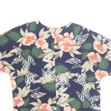 CAVIAR Womens Printed Blouse Blue Floral M