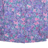 TEDDI Womens Printed Shirt Purple Collared Long Sleeve Floral M