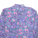 TEDDI Womens Printed Shirt Purple Collared Long Sleeve Floral M