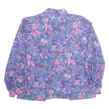 TEDDI Womens Printed Shirt Purple Collared Long Sleeve Floral M