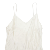 Womens Camisole Vest Cream V-Neck Sleeveless M