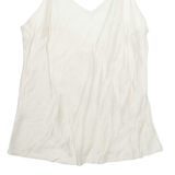 Womens Camisole Vest Cream V-Neck Sleeveless M