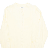 MISS HE Womens Shirt Yellow Long Sleeve M