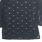 PASSAGE Womens Blouse Black Long Sleeve M