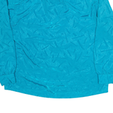 Womens Printed Shirt Blue Collared Long Sleeve M