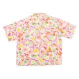 EL-SAAD Womens Printed Shirt Pink Collared Viscose Floral M