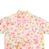 EL-SAAD Womens Printed Shirt Pink Collared Viscose Floral M