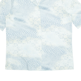 KARELIA Womens Printed Shirt Blue Collared Crazy Pattern M