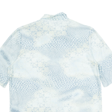 KARELIA Womens Printed Shirt Blue Collared Crazy Pattern M