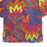 BREAL Womens Printed Shirt Purple Collared Crazy Pattern M