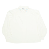 KORET CAREER Womens Shirt Cream Collared Long Sleeve L