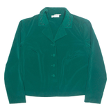 LINDSEY SCOTT Womens Shirt Green Collared Long Sleeve M