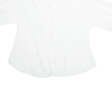 Womens Kimono Blouse White 3/4 Sleeve M