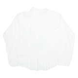 Womens Shirt White Collared Long Sleeve M