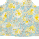 Womens Printed Vest Blue Sleeveless Crazy Pattern M