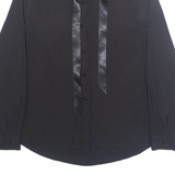 Womens Shirt Black Collared Long Sleeve M