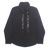 Womens Shirt Black Collared Long Sleeve M