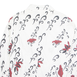 ALBA MODA Womens Printed Shirt White Collared Long Sleeve Floral L