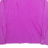 JULIETTA Womens Shirt Purple Collared Long Sleeve M