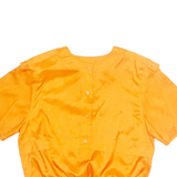 CHRISTIE & JILL Womens Blouse Orange Collared M