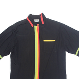 RICHARDS Womens Shirt Black Collared 90s M