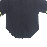 RICHARDS Womens Shirt Black Collared 90s M