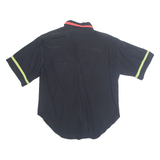 RICHARDS Womens Shirt Black Collared 90s M