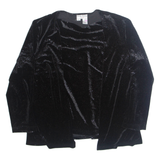 BETSY LAUREN Womens Kimono Blouse Black Long Sleeve XL