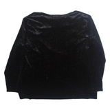 BETSY LAUREN Womens Kimono Blouse Black Long Sleeve XL